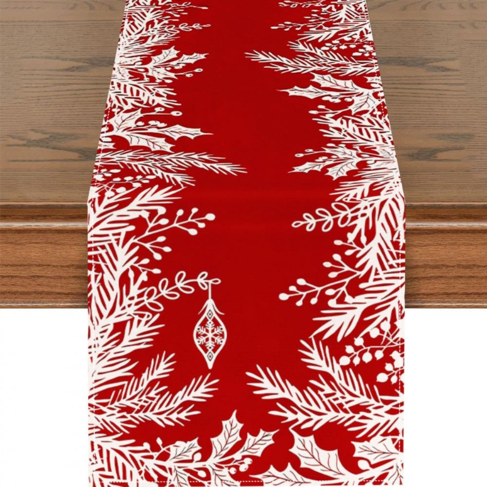 

Christmas Table Runner Home Decor Dining Room Linen Digital Print Tablecloth Placemat 40X140cm
