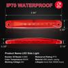 LED Marker Light Red 12V Trailer Clearance & Side Marker Light – Waterproof Front Rear Marker for Truck Van RV Motorcycle (4 Pack)