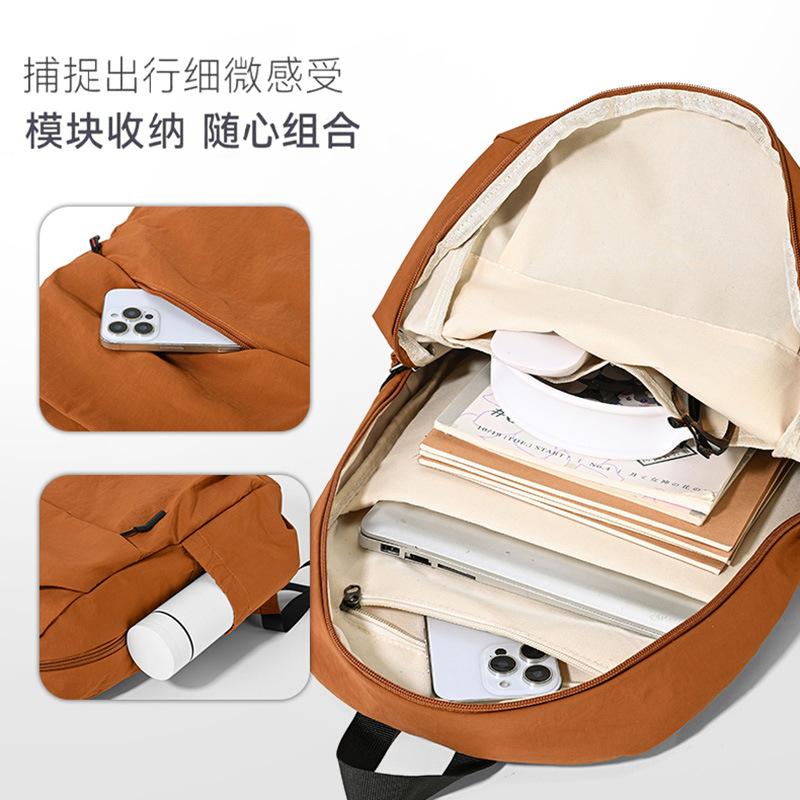 Schoolbag Lightweight 1011 Outdoor Lightweight Anti-splashing Simple Backpack Men's and Women's Middle School Student School Bag Women's Travel