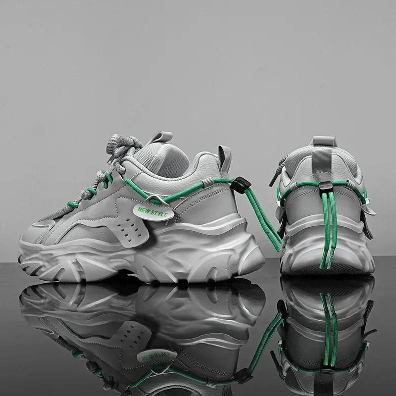 Herren Weiße Sneaker Sportlich Lässig Schnürschuhe Herrenschuhe Leichtgewichtige Vulkanisierte Schuhe Walking Zapatillas Hombre Männlich