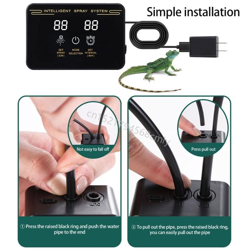 

Terrariums Misting System for Reptiles with Adjustable Nozzle Timing Function 6XDE China Mainland