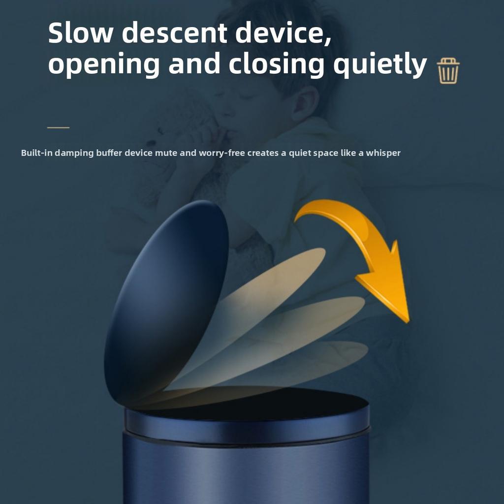 Stainless Steel Bathroom Trashcans with Lids 8L Garbage Bin Foot Pedal Flip Cover Waste Basket For Home Indoor Hotel