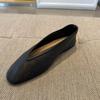 Summer New Flat-bottomed Leather Light-mouth Black Single Shoes Women's Casual Ladyshoes Women