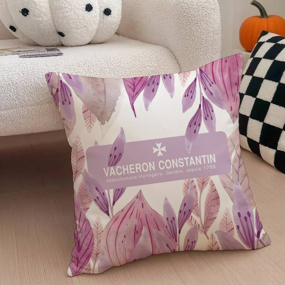 Fashion V-Vacherons C-Constantin Pillow Case Anti-dustmite Pillowcase Invisible Zipper Silky Short Plush Sofa Cushion Cover