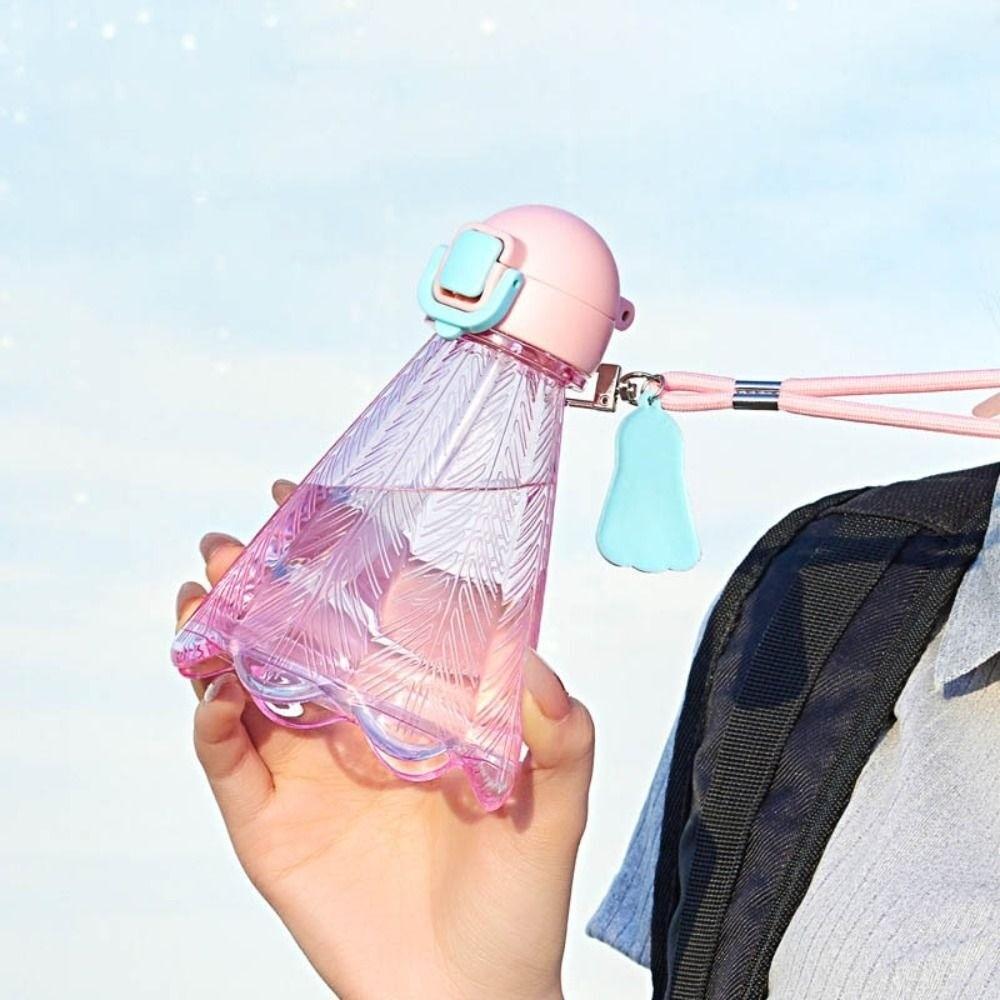 Badminton Style 300ml Badminton Water Bottle Mini Size With Straw Fitness Drink Cup Plastic With Rope Rope Straw Cup Student Use