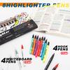 16Pcs Multicolored Glowing Highlighter Fluorescent Color Marker Pens For Note Taking Sketching Highlighting Doodling
