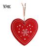 Reusable Seasonal Ornaments Christmas Tree Wooden Pendant, Vintage Cartoon Ornament with Lanyards, Classic Red White Decorations Lightweight