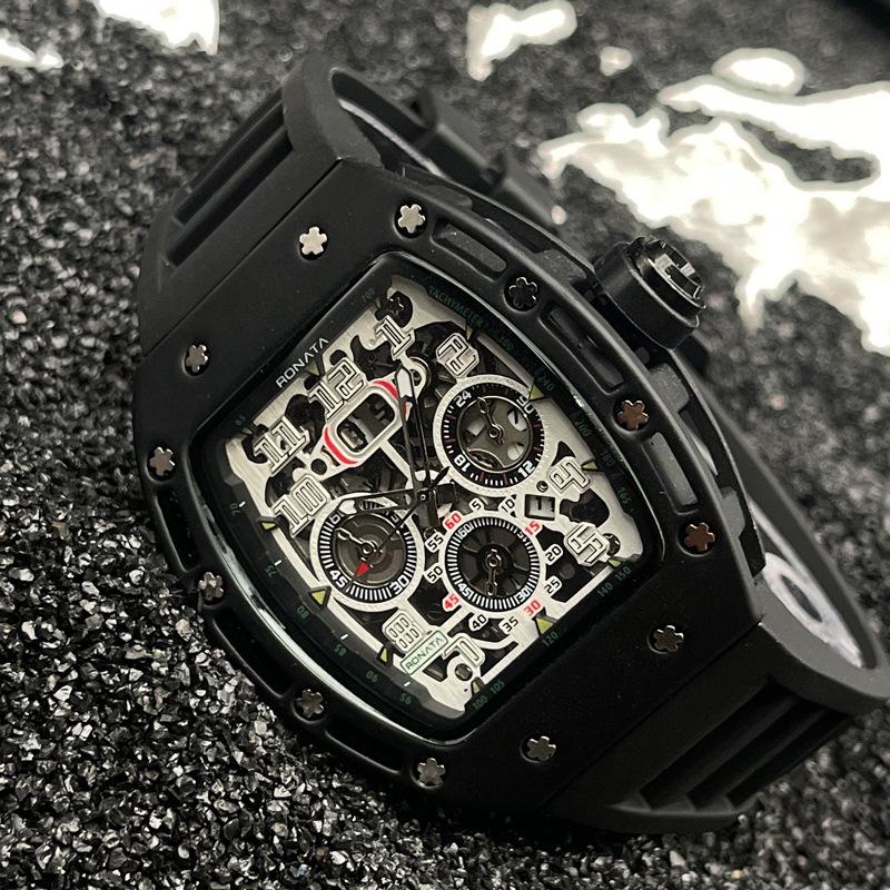 JYL Men's Watch Cool Multi-function Waterproof Silicone Strap