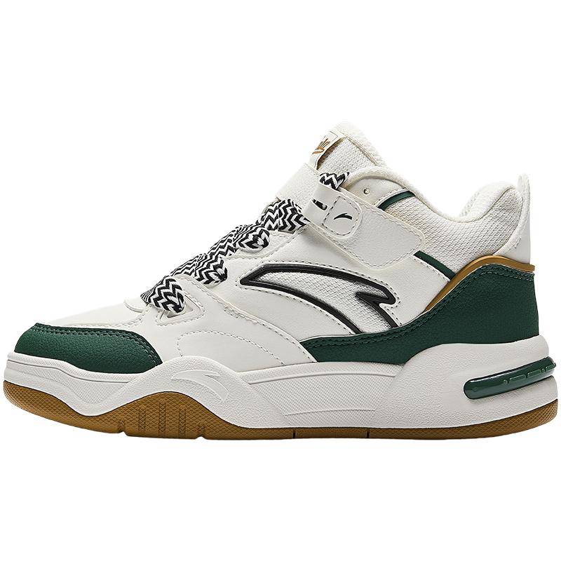 

Anta Kids Fashion Versatile Non-Slip Durable Mid-Top Sneakers Men Sneakers White Green A12448004-1 38