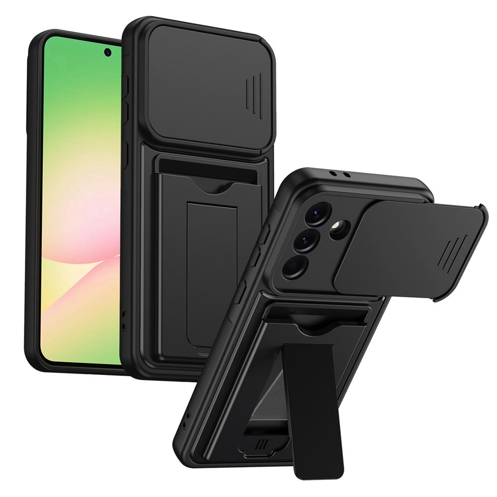 KEYSION Porte-cartes Sac Étui pour Téléphone pour Samsung Galaxy A57 5G A37 A27 A17 5G Protection Coulissante pour Appareil Photo Support Coque antichoc