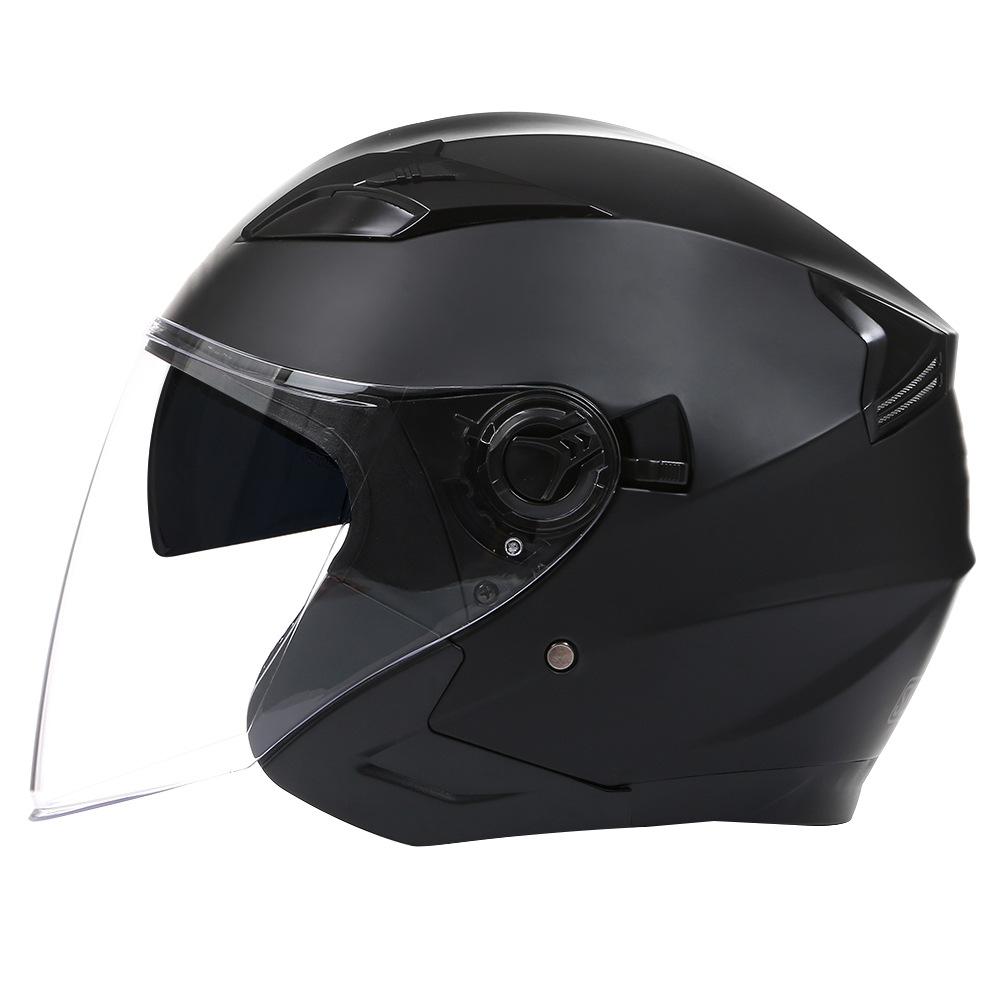 BLD Baileyde helmets are exclusively supplied3/4Half helmet motorcycle helmet with dual visors for riding M(57-58) матовый черный