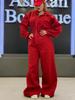 TW818 Women's Hooded Zip-Up Slimming Jumpsuit - Autumn/Winter, Elastic Waist, Solid Color