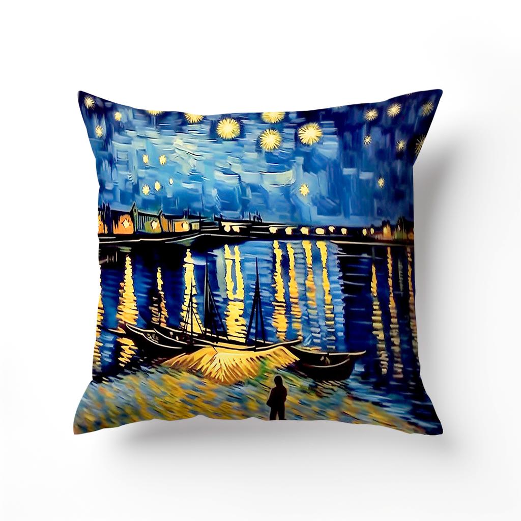 Van Gogh's Paintings Pillow Case Double Prints Cushions Pillowcase Cushion Cover Throw Pillow Sofa Decor Pillowcover Home Decor