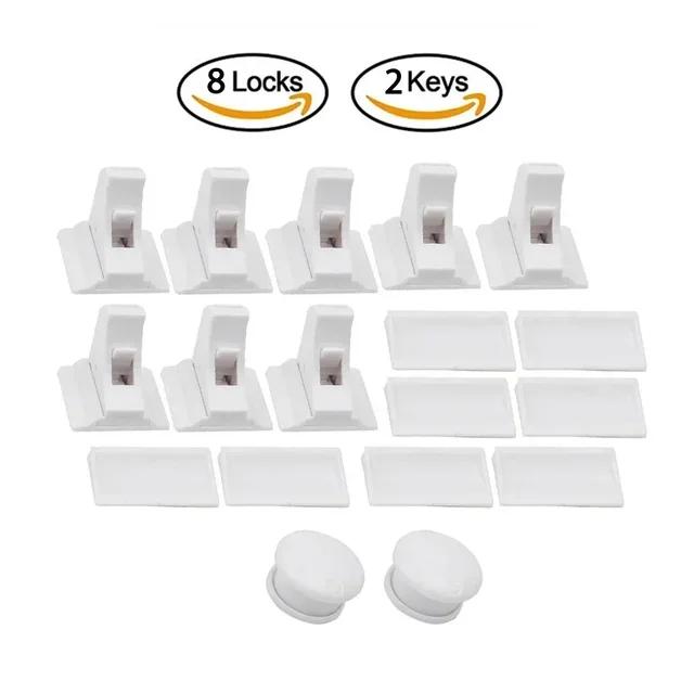 Magnetic Child Proof Lock No Drill No Screw Invisible Safety Locks for Doors Drawers Kids Protection Home Security Accessories