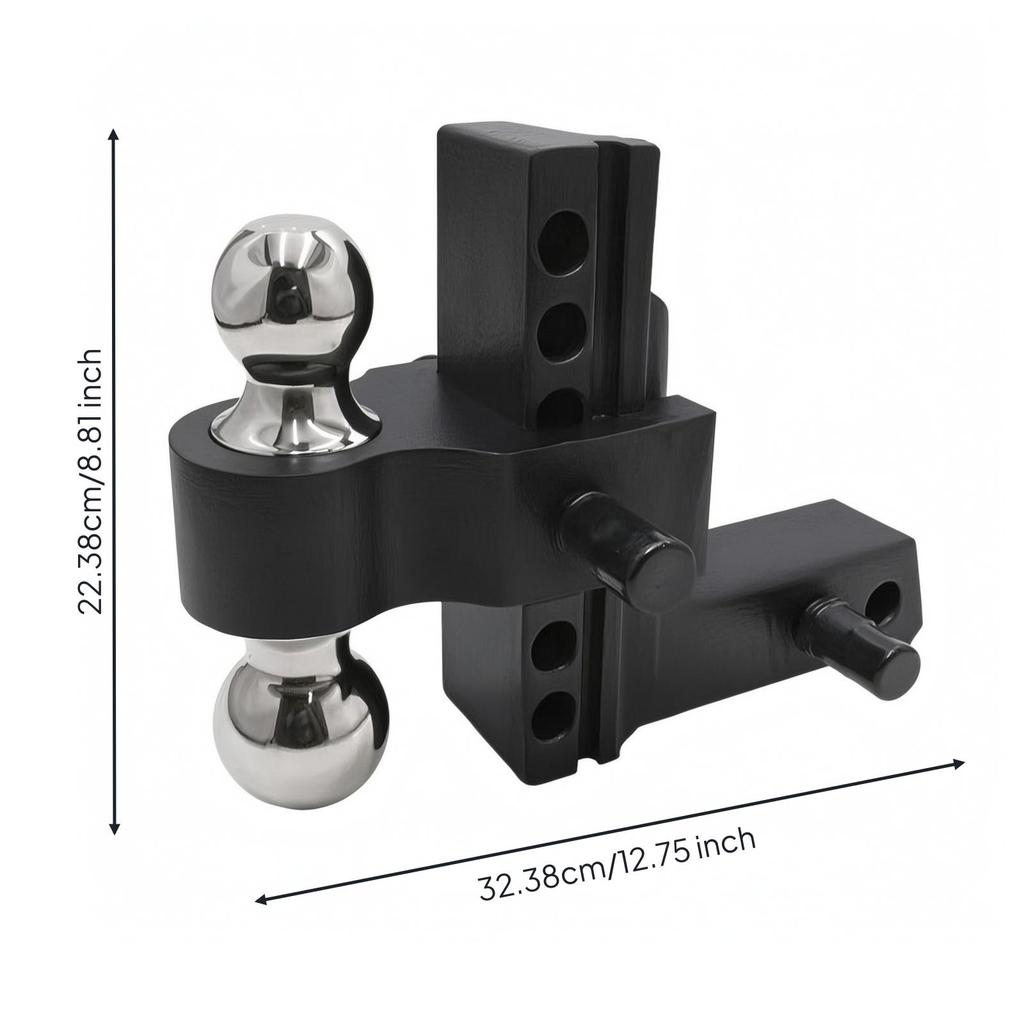 Adjustable Trailer Arm Hitch Assembly | Solid Aluminum Alloy Construction, Rigid Twin Knob