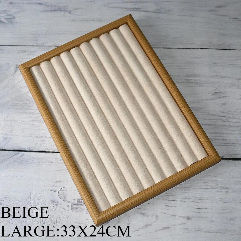 Solid Wood Ring Storage Tray Walnut Wood Counter Ring and Earring Display Tray Shop Home Bracelet Earring Display Pallet