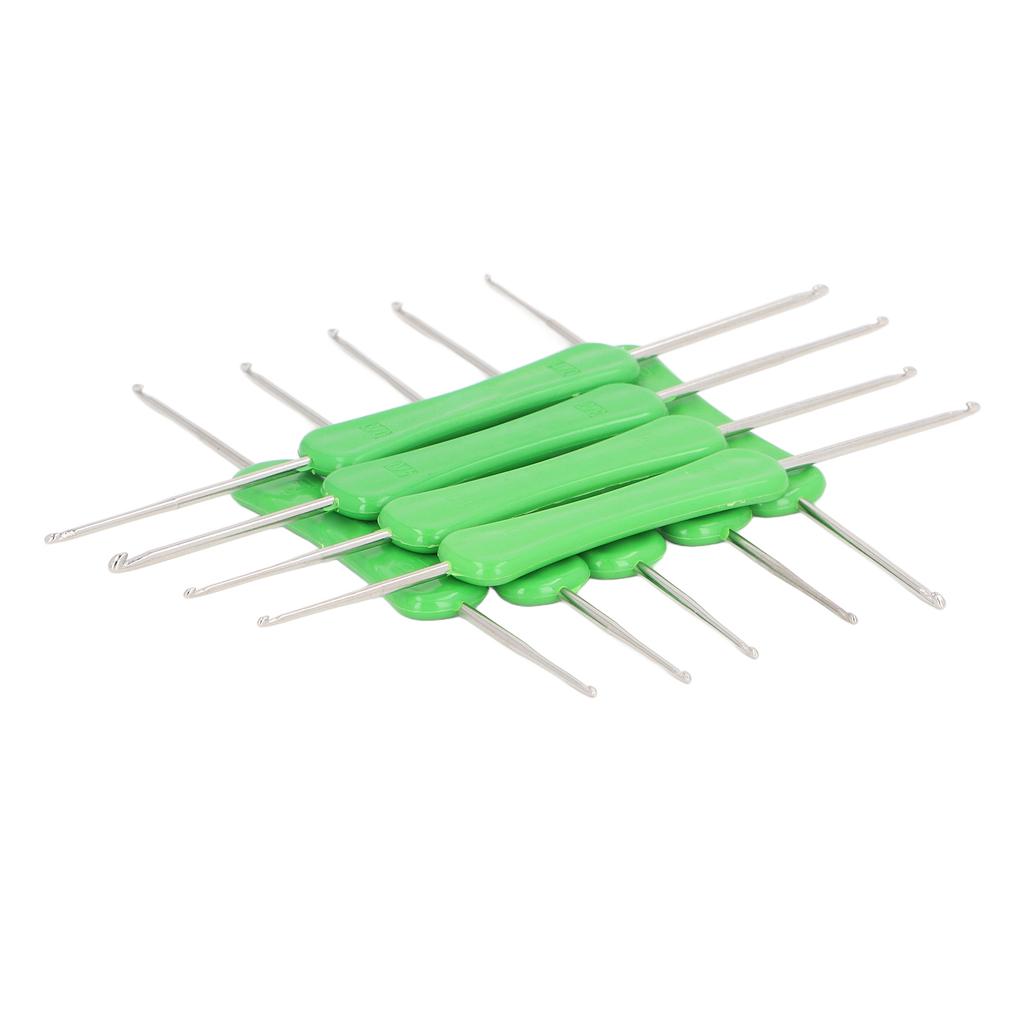 30PCS Double Sided Crochet Hook Electroplating Double End Crochet Needles Ergonomic Handle Knitting