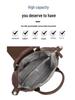 Women's Genuine Leather Tote: 2025 New Arrival, Large Capacity, Casual Shoulder & Crossbody Boston Bag