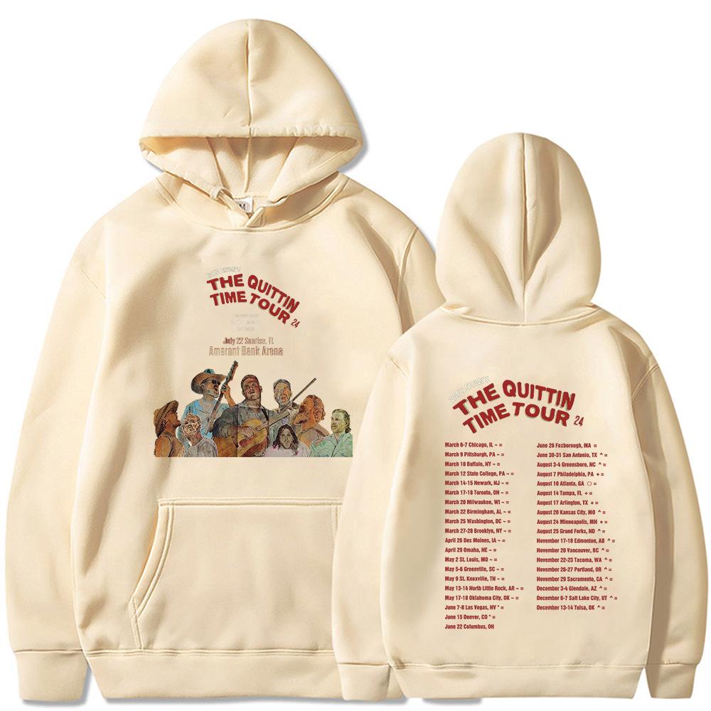 Zach Bryan The Quittin Time Tour  Hoodie Winter Women
