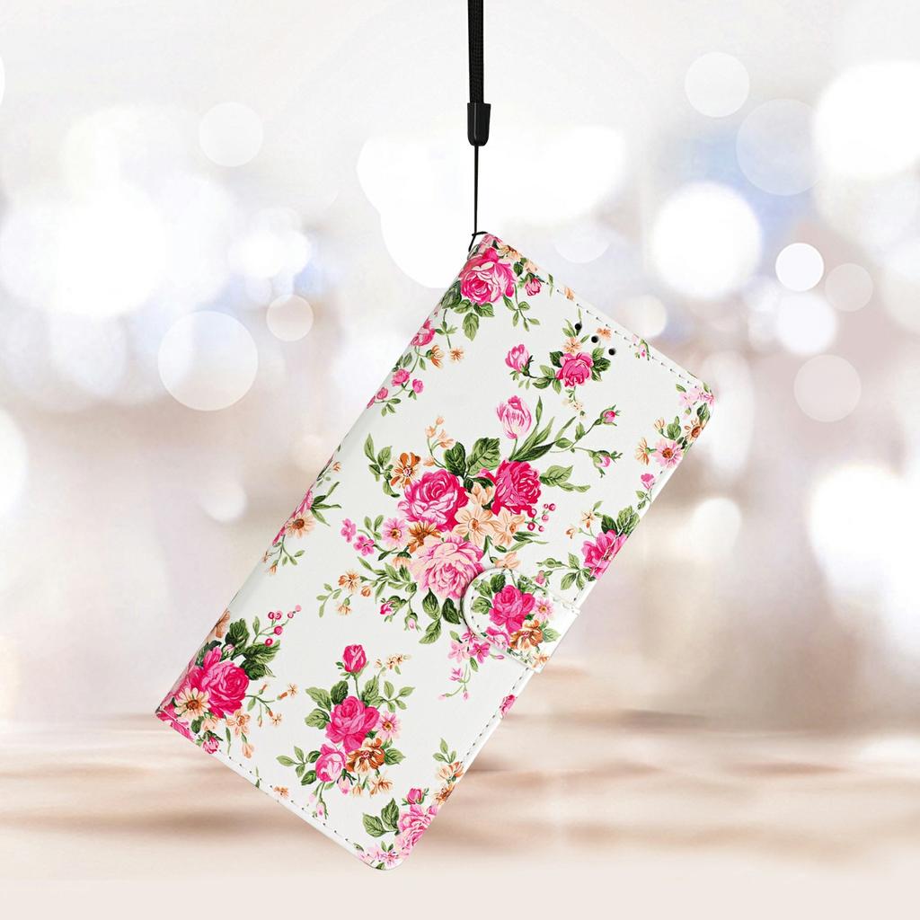 For Samsung Galaxy S25+ Wallet Case PU Leather Pattern Printing Stand Phone Cover with Strap