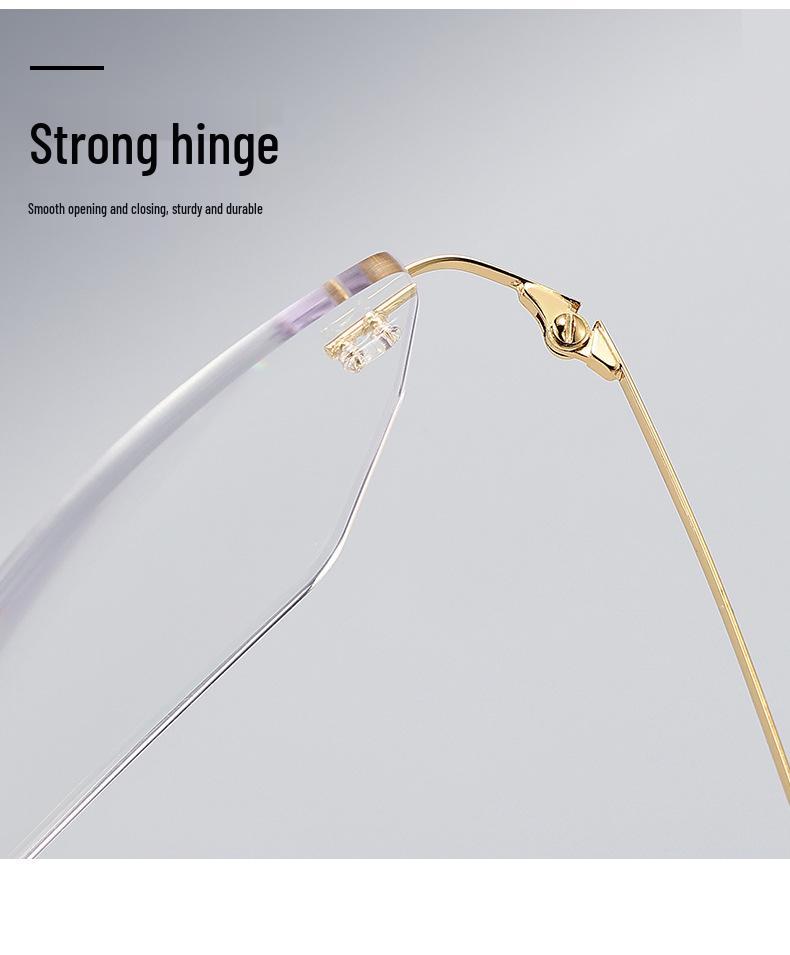 Ultra-Light Frameless HD Reading Glasses with Anti-Blue Light for Middle-Aged & Elderly