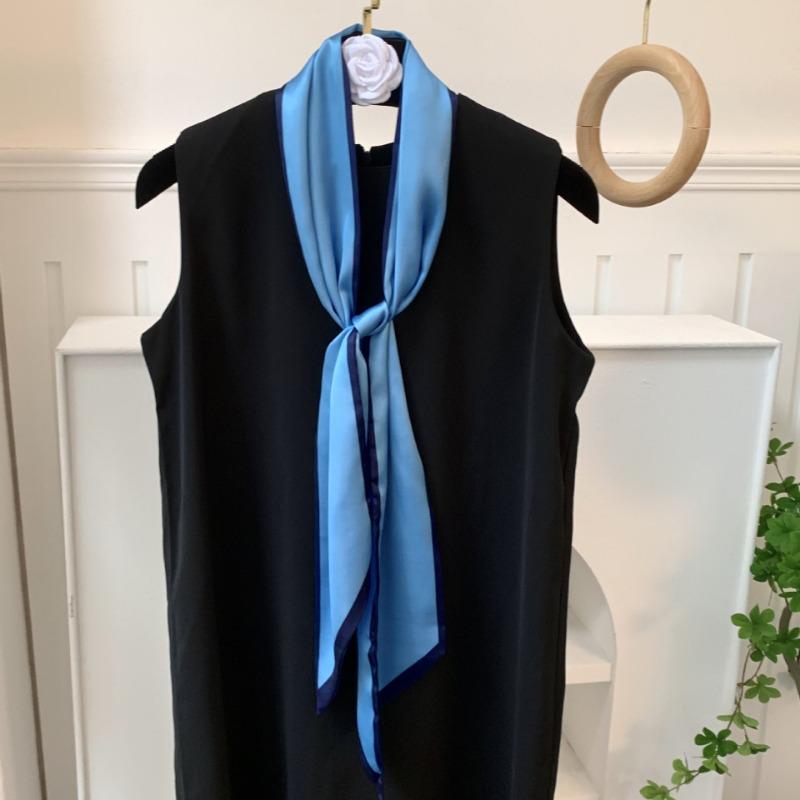 Silk Scarf, Long Strip, Versatile Shirt, Neck Protection, Scarf, Silk Scarf, Multi-purpose Headscarf, Headband, Hair Tie, Decorative Waist Belt.