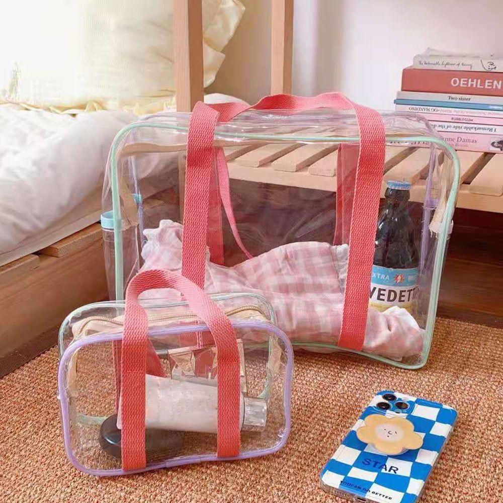 Pouch Zipper Bag PVC Tote Bag Waterproof Beach Bag Transparent Makeup Bag Waterproof Storage Bag