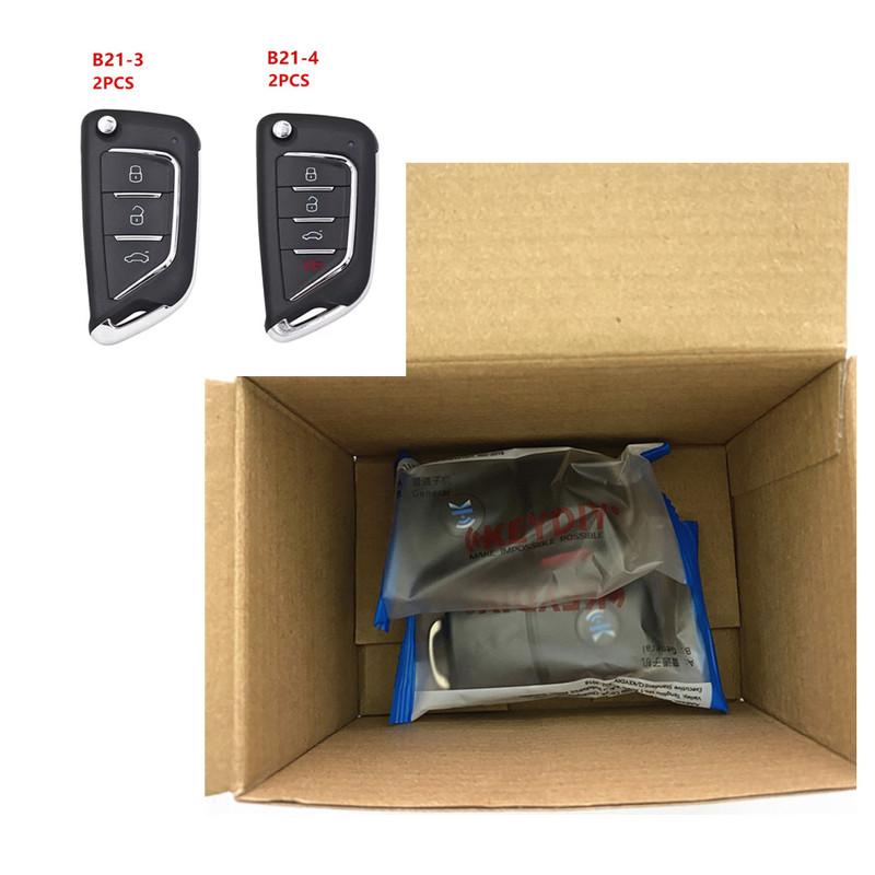 2PCS KEYDIY B21-3/4 Universal Multi-functional Control B21-3 B21-4 Wire Car Keys for KD900/KD MINI/KD-X2 Key Programmer 2PCS B21-3