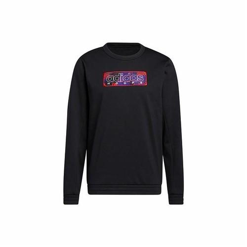 adidas Men s Fleece-Lined Crewneck Pullover Hoodie, Black M чёрный