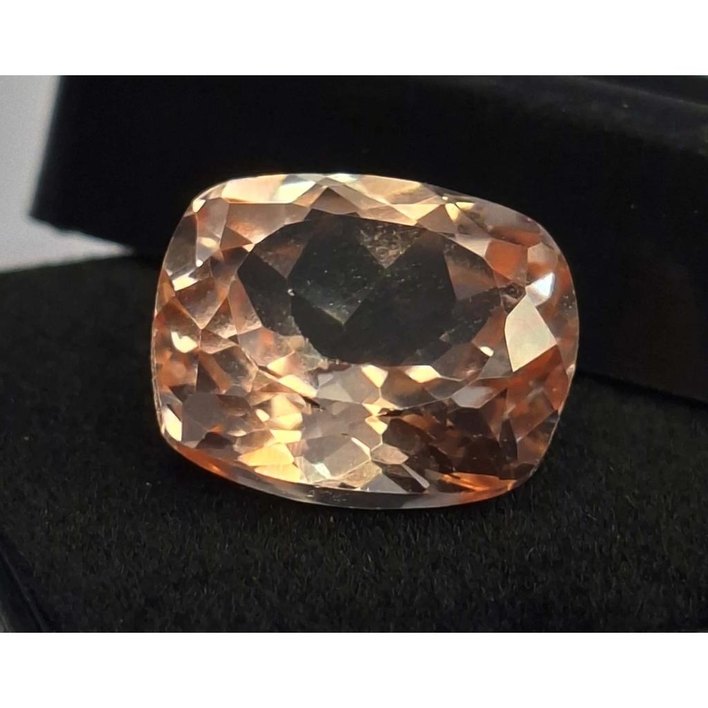 Stunning Peach Morganite Natural Cushion Cut 8-10 Ct Certified Loose Gemstone