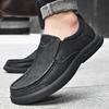 Fashion Men Leather Shoes Breathable Loafers Sneakers 2025 New Fashion Comfortable Flat Handmade Retro Leisure Loafers Shoes Men Shoes