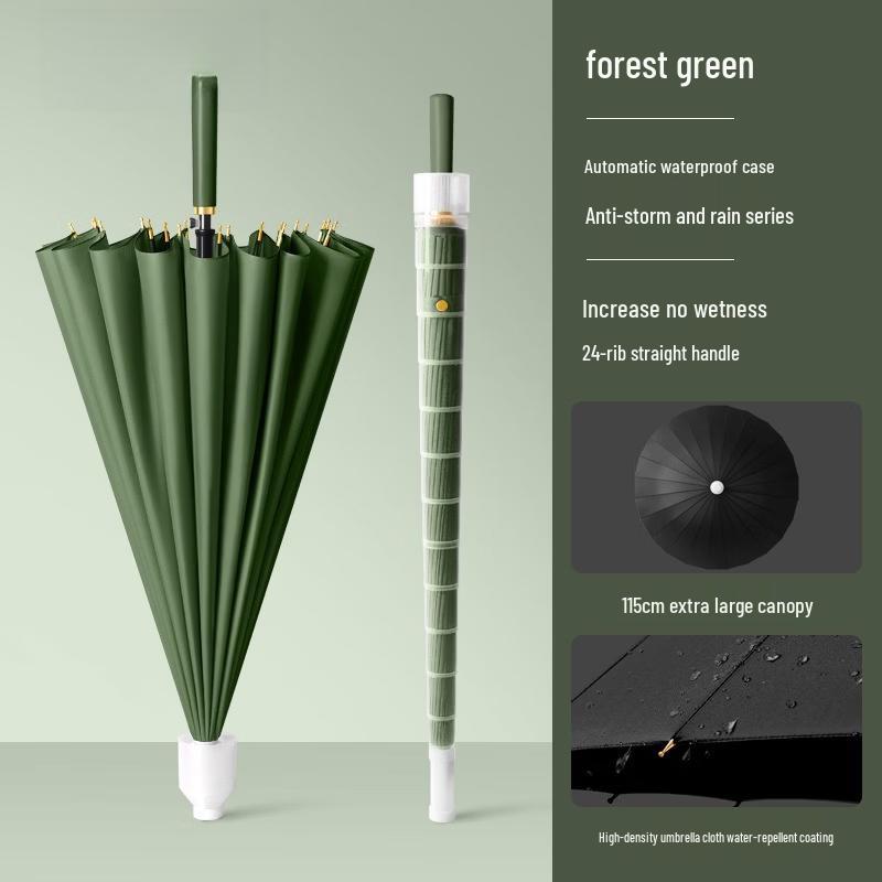 Premium Automatic 24-Rib Long Handle Umbrella