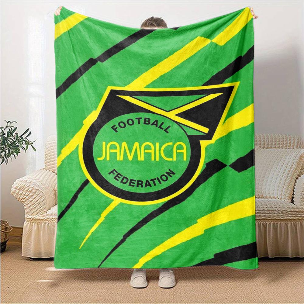 Jamaica Print Flannel Blanket High Quality Warm Comfortable Cover for All Seasons Perfect for Gifts Home Decor