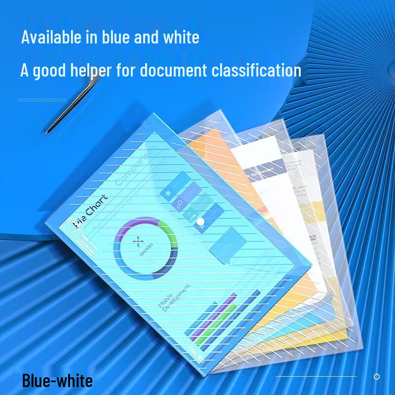 Deli A4 Transparent Document Bag