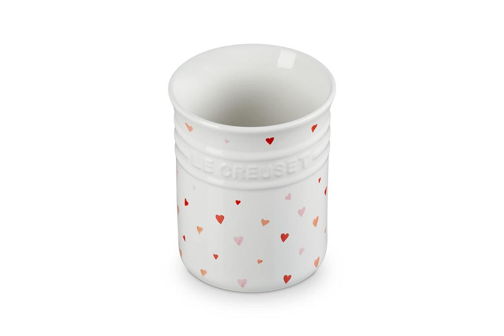 Le Creuset Utensil Clock, Heart, White, Kitchen Utensil Holder [Official Japanese Product]