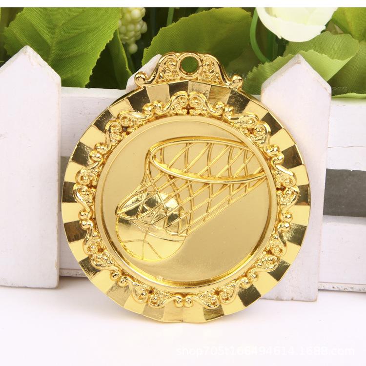 Pleated Lace Basketball Medal for School Gymnasium Competitions