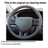 Car Auto Steering Wheel Cover Wrap For Dodge Dart 2013 2014 2015 2016 Hand Sewing Stitching Interior Accesssories Protector