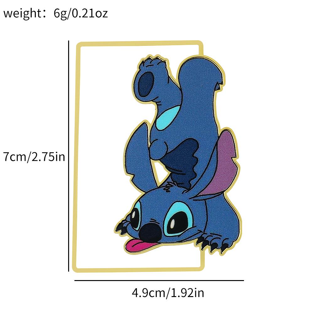 Roztomilá záložka Stitch pro dárky pro milovníky knih, fanoušky Disney, kawaii Stitch sponka na papír na stránku knihy, značka pro přátele, děti, čtenářské potřeby