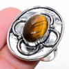 Tiger Eye Gemstone Handmade 925 Sterling Silver Jewelry Ring Size 8