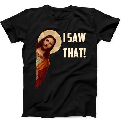 Isus Am Văzut Asta Umoristic Amuzator Creștin Cadou Amuzator Tricou Negru 509 Tricou Unisex
