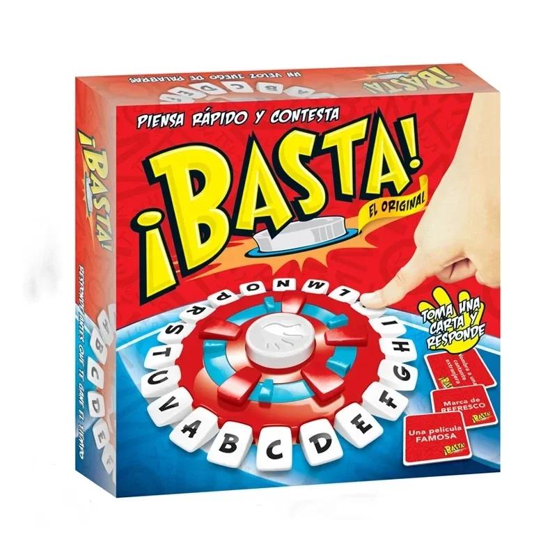 Basta Game Juego De Palabra Spanish English Vocabulary Letter Pressing Board Game Fast Paced Family Party Game For Adults Travel Set