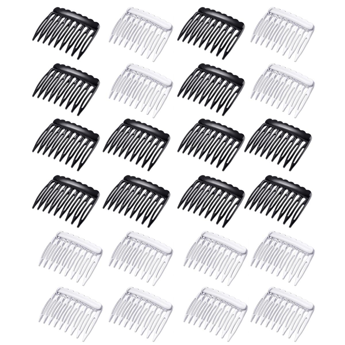 

24 Pcs French Teeth Hair Combs Small Hair Side Combs Hairs Clip Comb DIY Bridal Wedding Veil Comb for Headwear Hair Accessories