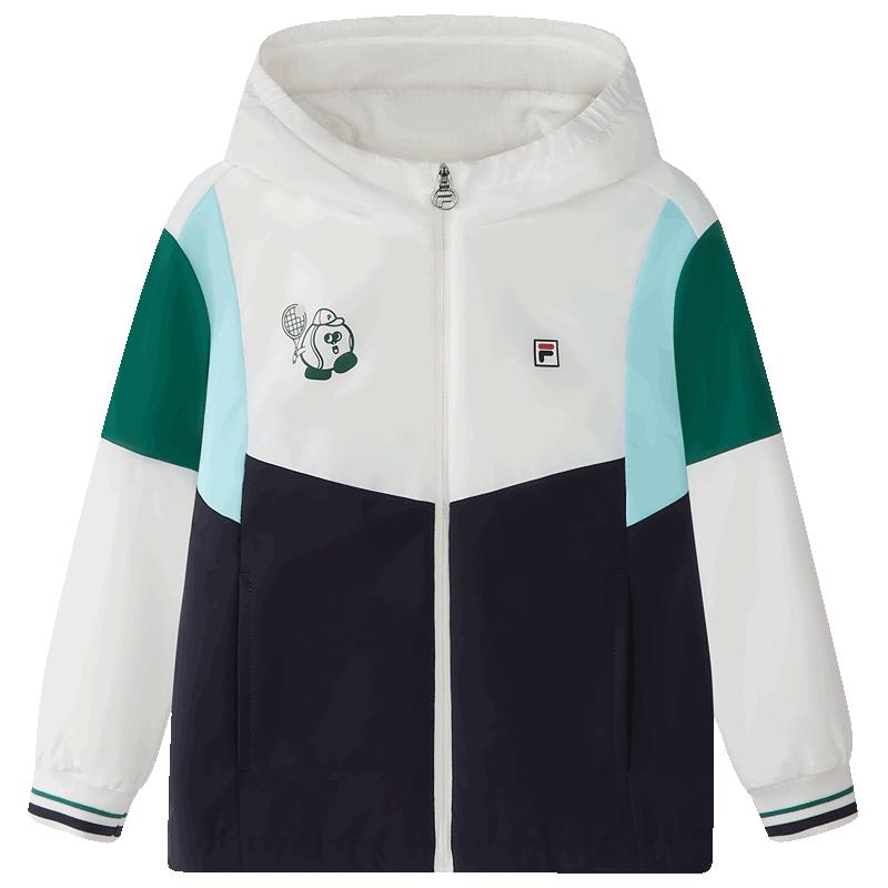 Fila Мальчишеская весенняя тканая куртка с капюшоном 130