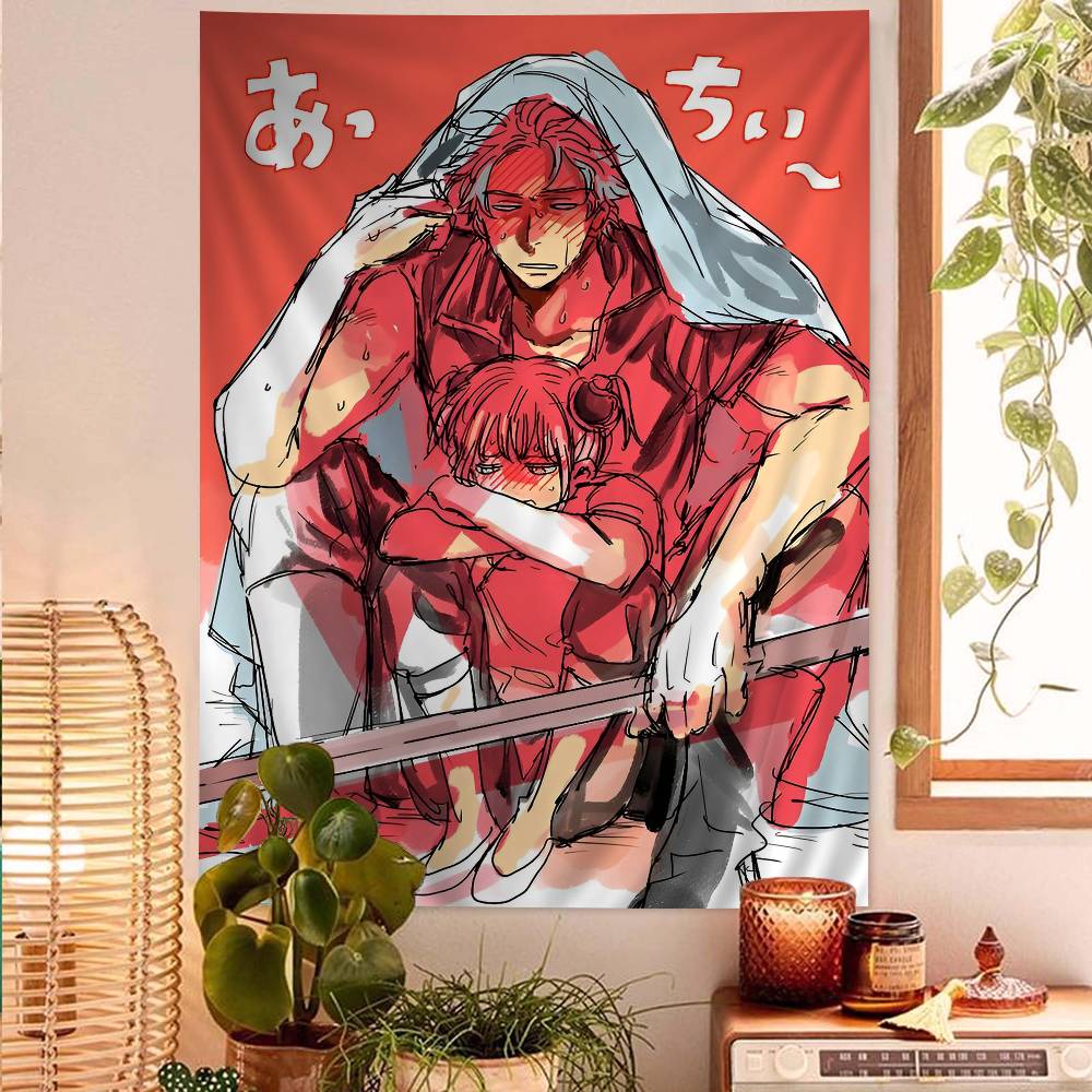 GINTAMA Anime Poste Anime Tapestry Indian Buddha Wall Decoration Witchcraft Bohemian Hippie Wall Hanging Sheets
