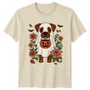 Ghost Dog Pumpkin Floral Unisexs TShirt Ghost Dog Dogs Halloween Gift For Her