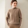 Fanzhen Women's Thickened Cashmere Blend Knit Sweater