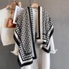 Autumn and Winter Imitation Cashmere Jacquard Scarf Female Simple Letter Versatile Shawl Advanced Sense Warm and Cold Scarf Tide