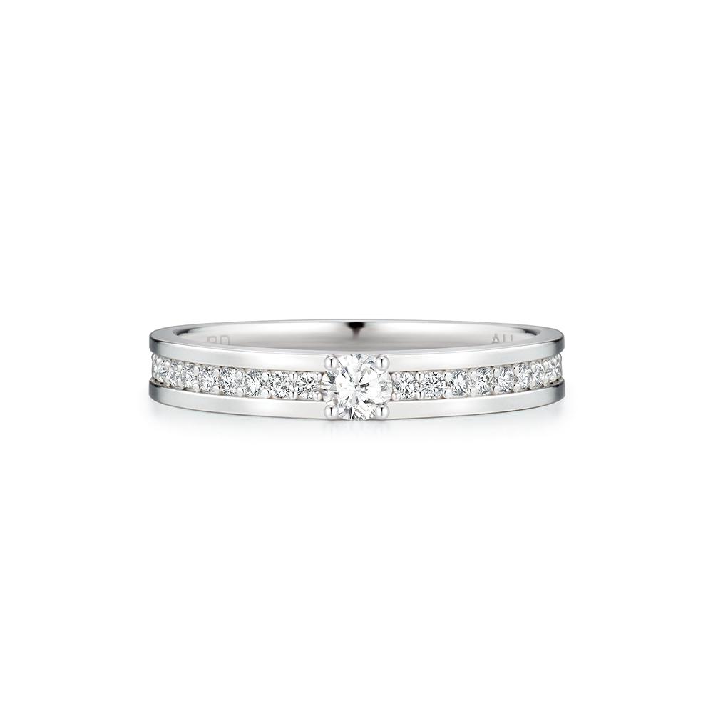Roseedor Romantic Connection On Lab Diamond 1 Carat Couple Ring (Women)_2C0100029