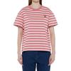 Onitsuka Tiger Ws Ss Tee Comfortable Simple Fashionable Versatile Striped Short Sleeve T-Shirt Women Tops Pink Light-Pink 2182B391-700