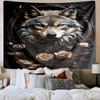 Wolf In The Garden Tapestry Room Decoration Wall Hanging for Living Room Bedroom, Dormitory, Birthday and Christmas Gifts